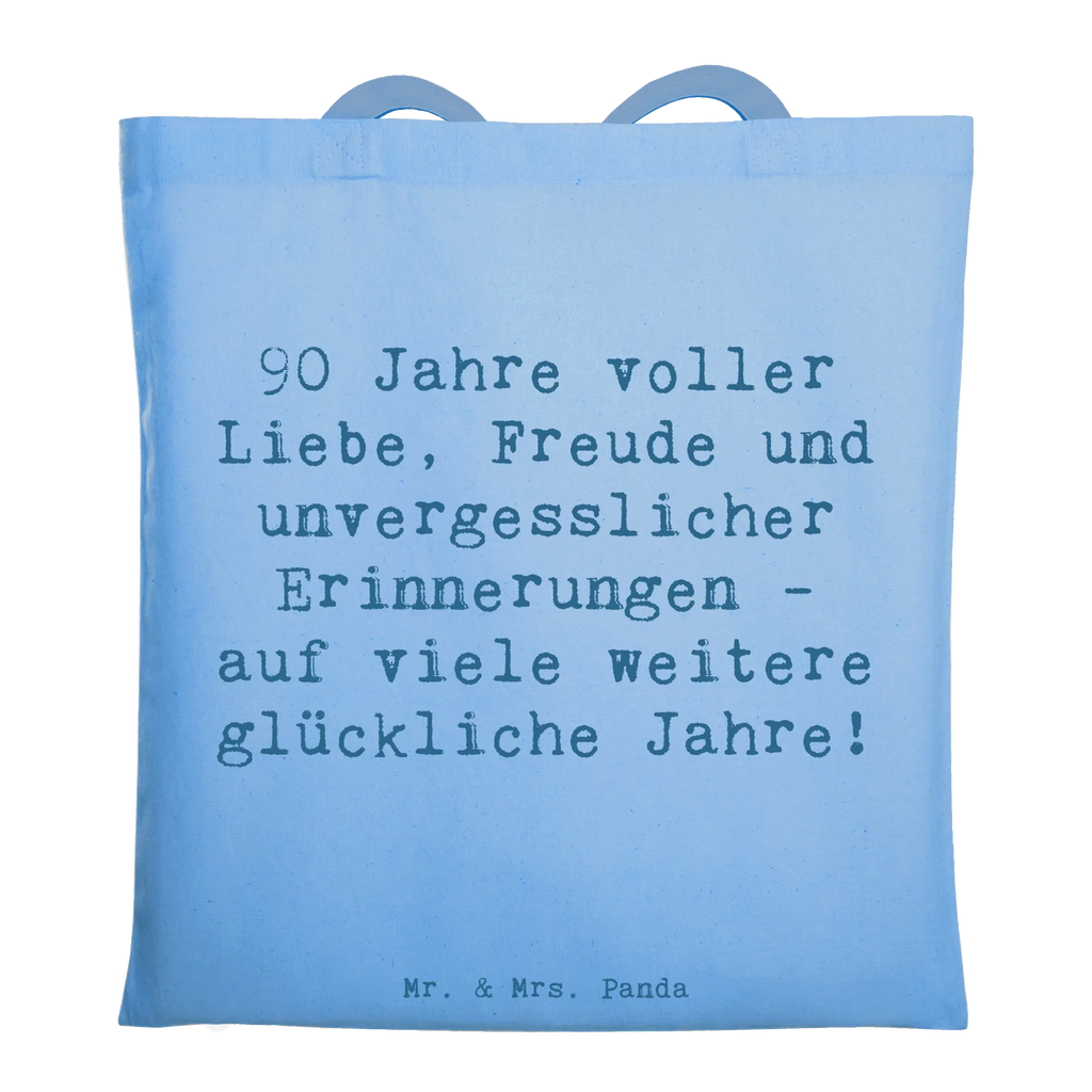 Tragetasche Spruch 90. Geburtstag Liebe Freude Beuteltasche, Beutel, Einkaufstasche, Jutebeutel, Stoffbeutel, Tasche, Shopper, Umhängetasche, Strandtasche, Schultertasche, Stofftasche, Tragetasche, Badetasche, Jutetasche, Einkaufstüte, Laptoptasche, Geburtstag, Geburtstagsgeschenk, Geschenk