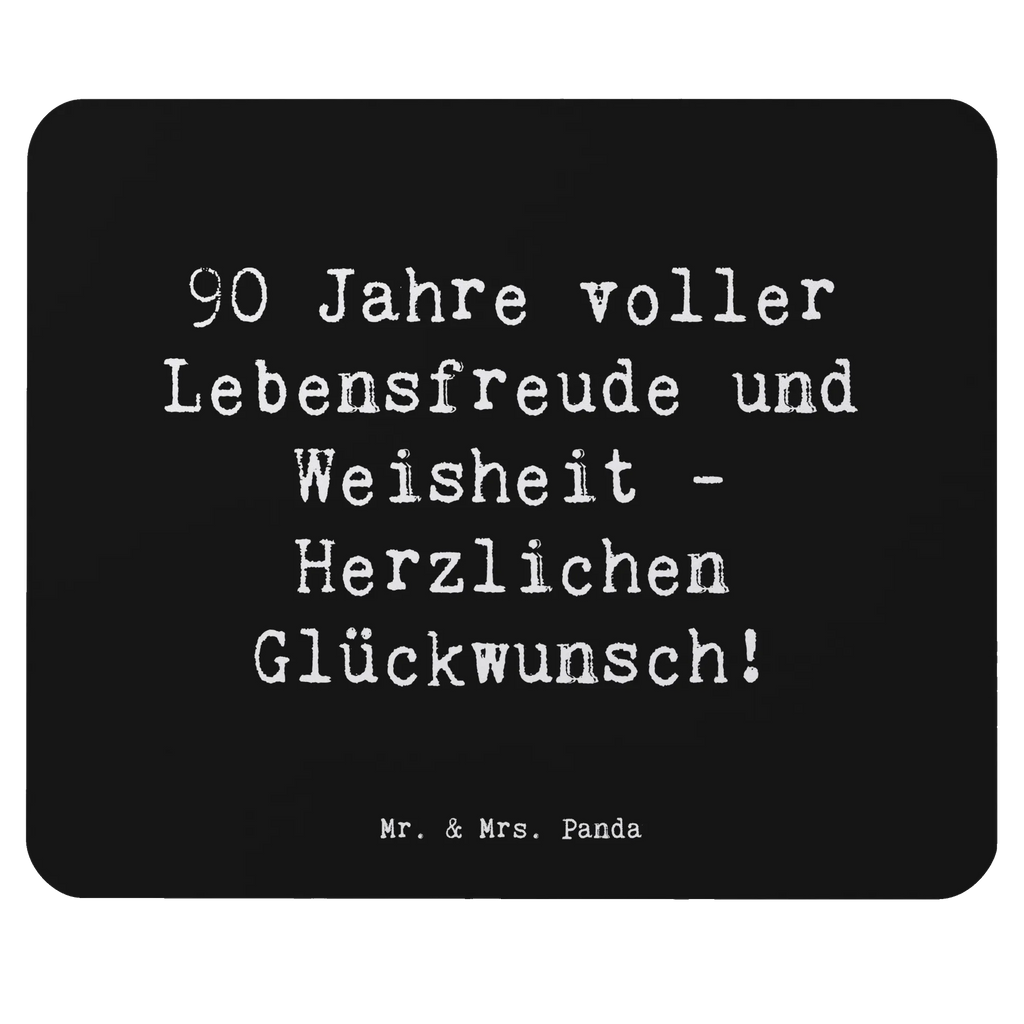 Mouse mat Saying 90 Jahre voller Lebensfreude und Weisheit - Herzlichen Glückwunsch! Arbeitszimmer, PC Zubehör, Büroausstattung, Mauspad Büro, Einzigartiges Mauspad, Computer zubehör, Mausunterlage, Designer Mauspad, Mousepad, Mauspad, Geburtstag, Geburtstagsgeschenk, Geschenk