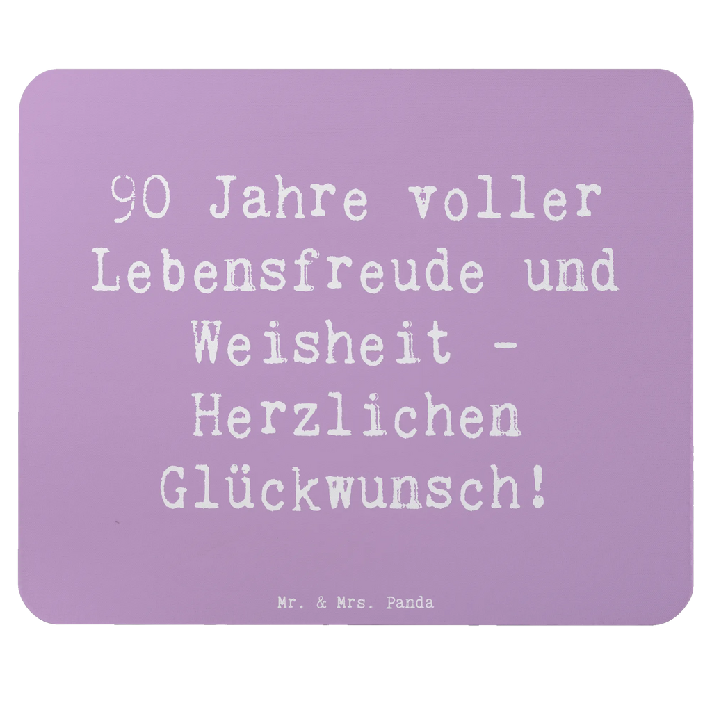 Mouse mat Saying 90 Jahre voller Lebensfreude und Weisheit - Herzlichen Glückwunsch! Arbeitszimmer, PC Zubehör, Büroausstattung, Mauspad Büro, Einzigartiges Mauspad, Computer zubehör, Mausunterlage, Designer Mauspad, Mousepad, Mauspad, Geburtstag, Geburtstagsgeschenk, Geschenk