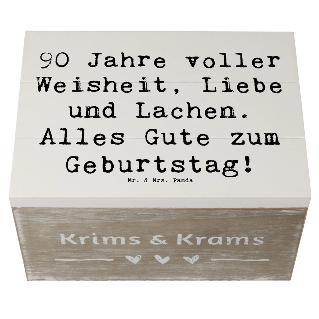 Holzkiste Spruch 90. Geburtstag XXL, Geschenkbox, Aufbewahrungsbox, Geschenkdose, Erinnerungsbox, Erinnerungskiste, Kiste, Truhe, Schatulle, Dekokiste, Holzkiste, Schatzkiste, Geburtstag, Geburtstagsgeschenk, Geschenk