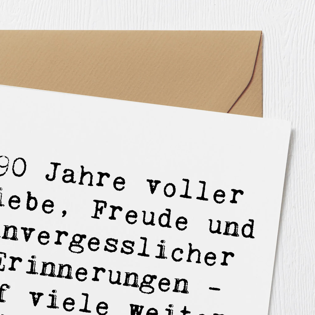 Deluxe Karte Spruch 90. Geburtstag Liebe Freude Hochwertige Grußkarte, Klappkarte, Grußkarte, Einladungskarte, Geburtstagskarte, Karte, Hochzeitskarte, Glückwunschkarte, Hochwertige Klappkarte, Geburtstag, Geburtstagsgeschenk, Geschenk