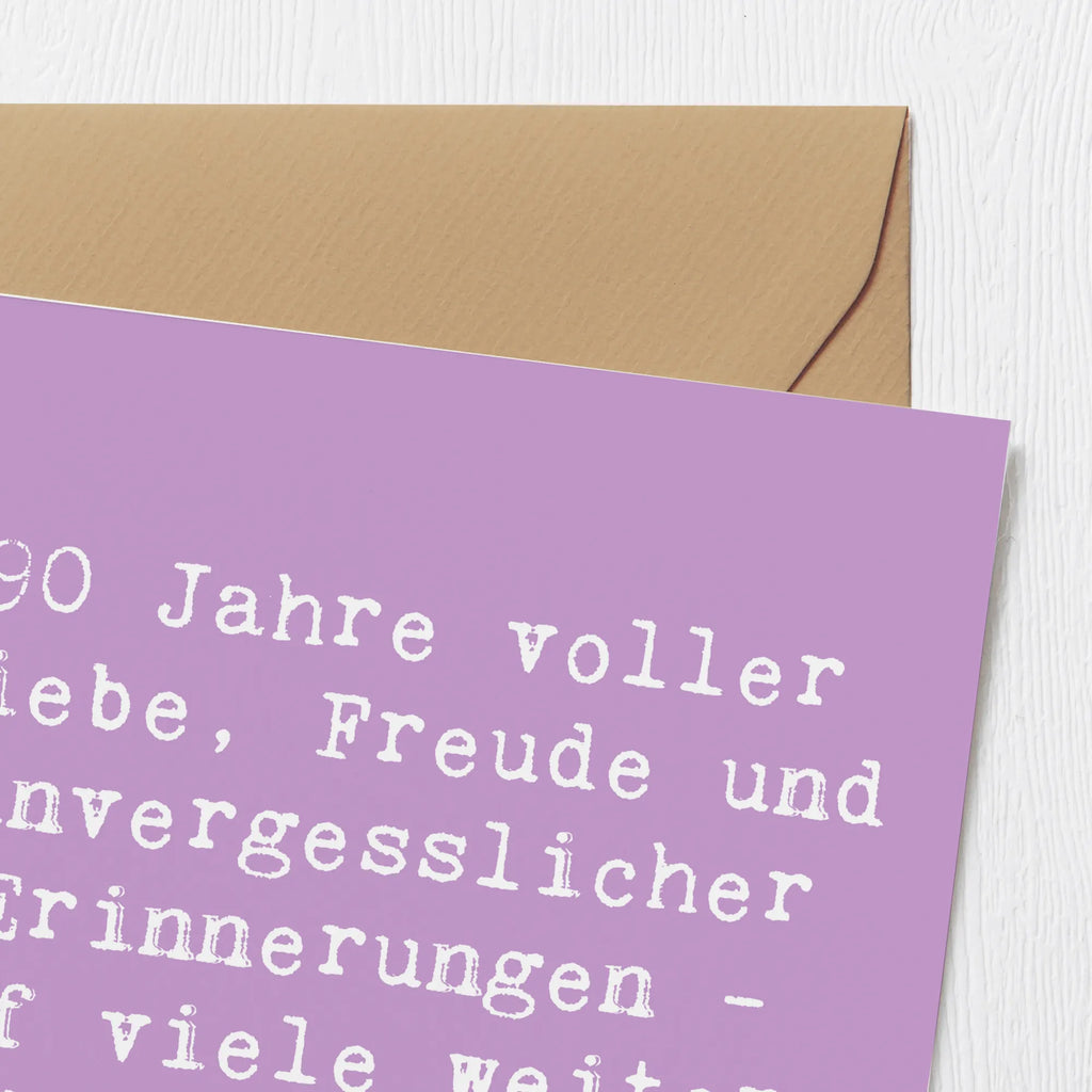 Deluxe Karte Spruch 90. Geburtstag Liebe Freude Hochwertige Grußkarte, Klappkarte, Grußkarte, Einladungskarte, Geburtstagskarte, Karte, Hochzeitskarte, Glückwunschkarte, Hochwertige Klappkarte, Geburtstag, Geburtstagsgeschenk, Geschenk
