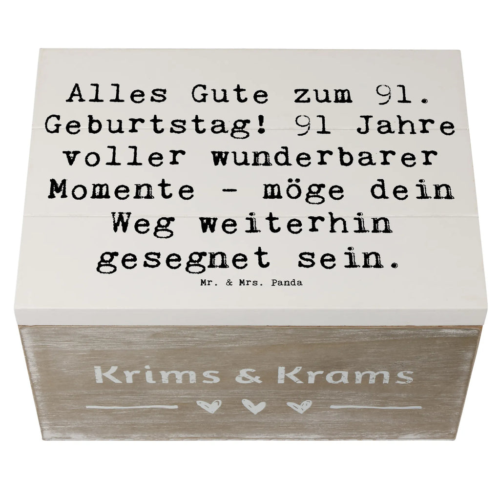 Holzkiste Spruch 91. Geburtstag Segen XXL, Erinnerungsbox, Kiste, Dekokiste, Geschenkbox, Truhe, Geschenkdose, Holzkiste, Schatzkiste, Erinnerungskiste, Aufbewahrungsbox, Schatulle, Geburtstag, Geburtstagsgeschenk, Geschenk