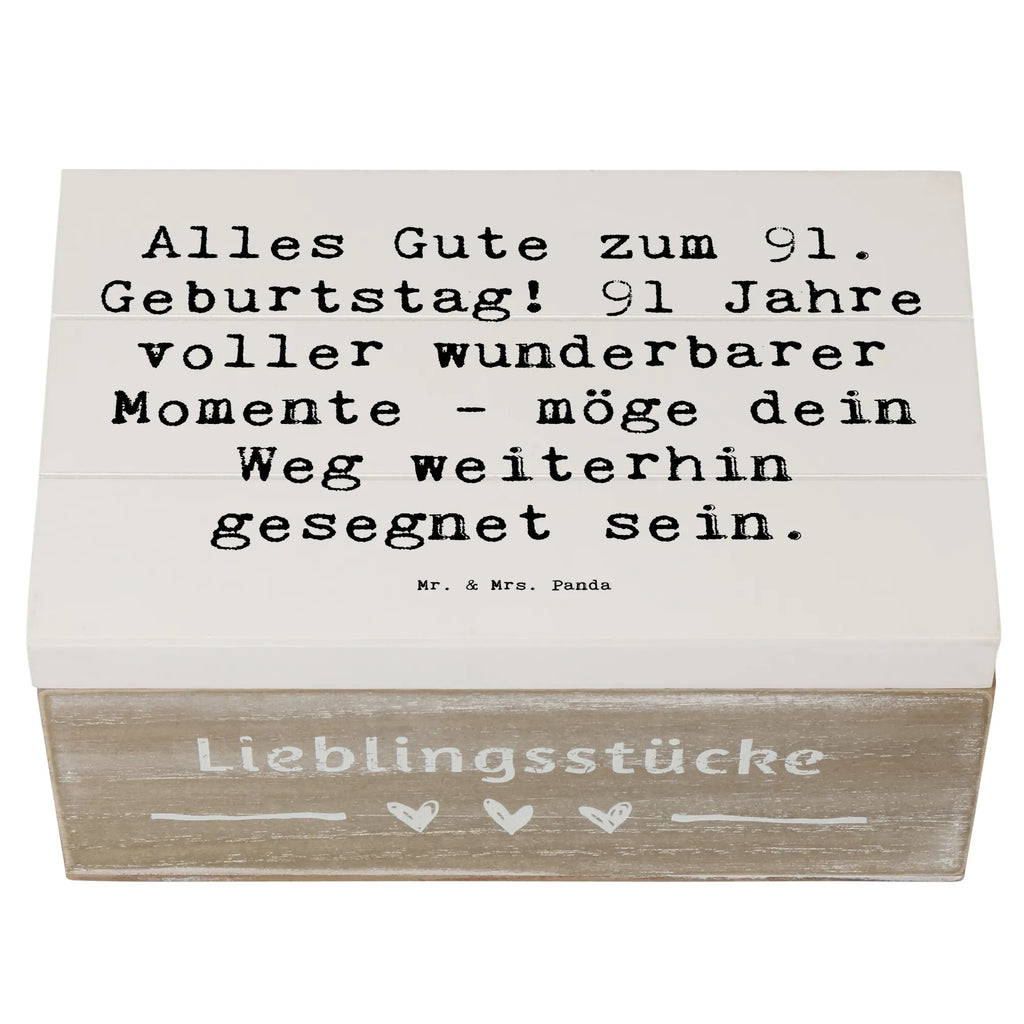 Holzkiste Spruch 91. Geburtstag Segen XXL, Erinnerungsbox, Kiste, Dekokiste, Geschenkbox, Truhe, Geschenkdose, Holzkiste, Schatzkiste, Erinnerungskiste, Aufbewahrungsbox, Schatulle, Geburtstag, Geburtstagsgeschenk, Geschenk
