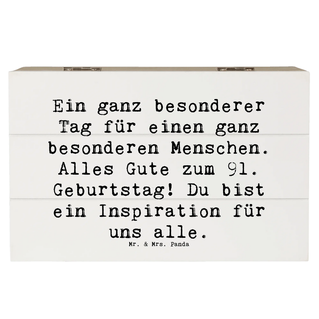 Wooden chest Saying Ein ganz besonderer Tag für einen ganz besonderen Menschen. Alles Gute zum 91. Geburtstag! Du bist ein Inspiration für uns alle. Geschenkdose, Kiste, XXL, Dekokiste, Erinnerungsbox, Holzkiste, Erinnerungskiste, Truhe, Aufbewahrungsbox, Schatulle, Schatzkiste, Geschenkbox, Geburtstag, Geburtstagsgeschenk, Geschenk
