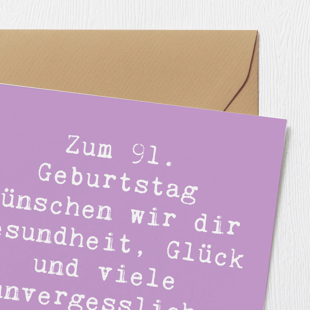 Deluxe Karte Spruch 91. Geburtstag Wünsche Hochzeitskarte, Einladungskarte, Hochwertige Grußkarte, Geburtstagskarte, Glückwunschkarte, Grußkarte, Karte, Hochwertige Klappkarte, Klappkarte, Geburtstag, Geburtstagsgeschenk, Geschenk