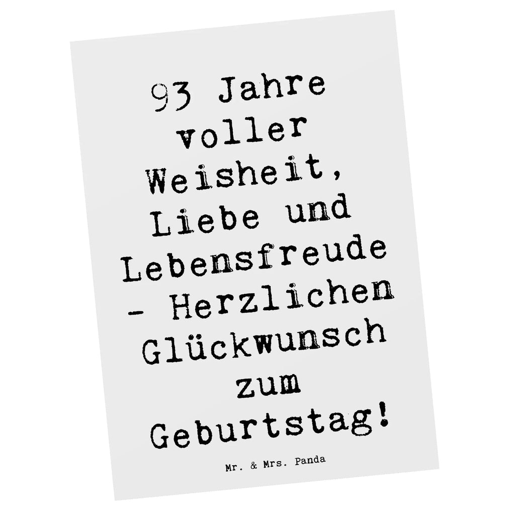 Postcard Saying 93 Jahre voller Weisheit, Liebe und Lebensfreude - Herzlichen Glückwunsch zum Geburtstag! Ansichtskarte, Geburtstagskarte, Karte, Ansichtskarten, Einladung, Dankeskarte, Postkarte, Einladung Geburtstag, Einladungskarten Geburtstag, Geschenkkarte, Einladungskarte, Grußkarte, Geburtstag, Geburtstagsgeschenk, Geschenk