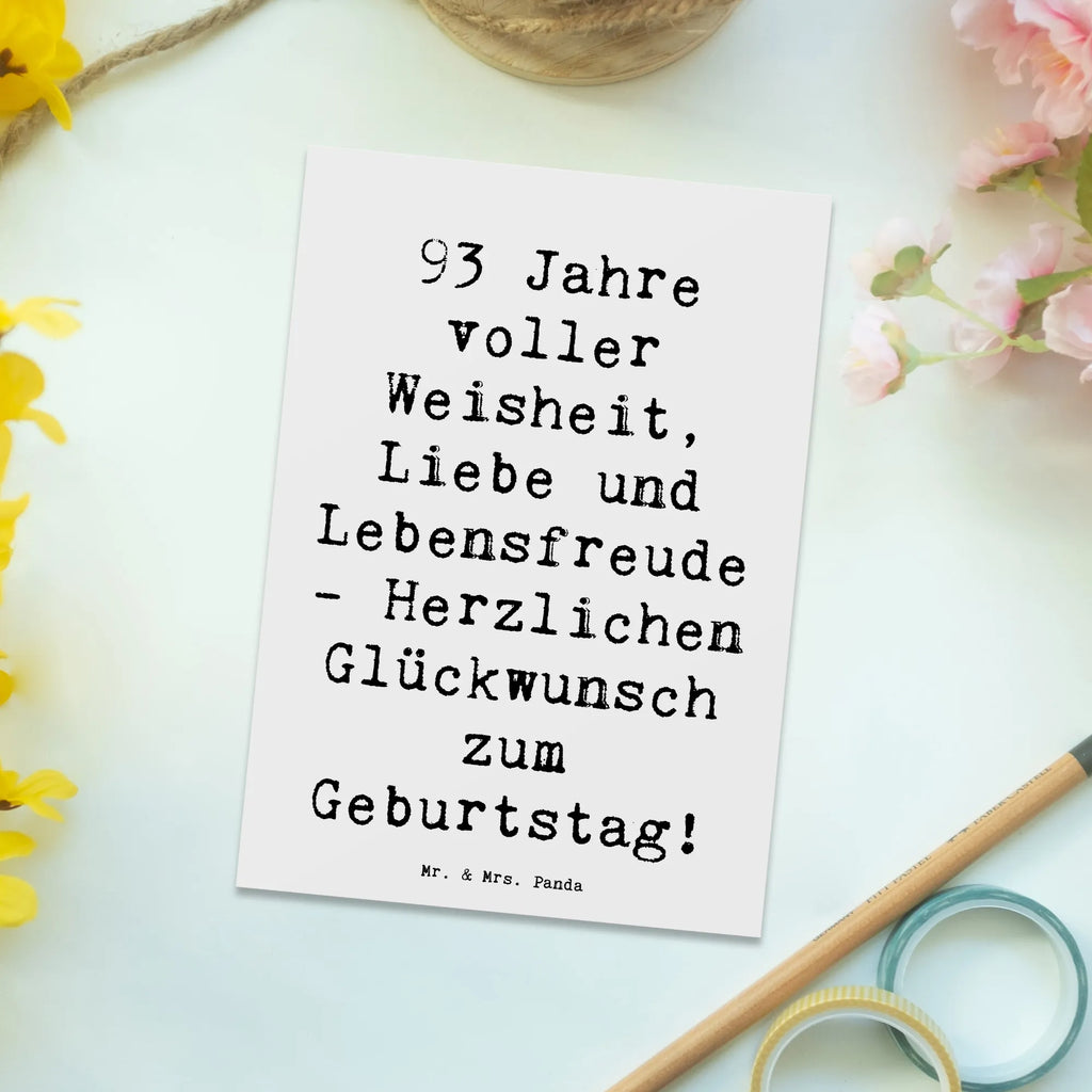 Postcard Saying 93 Jahre voller Weisheit, Liebe und Lebensfreude - Herzlichen Glückwunsch zum Geburtstag! Ansichtskarte, Geburtstagskarte, Karte, Ansichtskarten, Einladung, Dankeskarte, Postkarte, Einladung Geburtstag, Einladungskarten Geburtstag, Geschenkkarte, Einladungskarte, Grußkarte, Geburtstag, Geburtstagsgeschenk, Geschenk