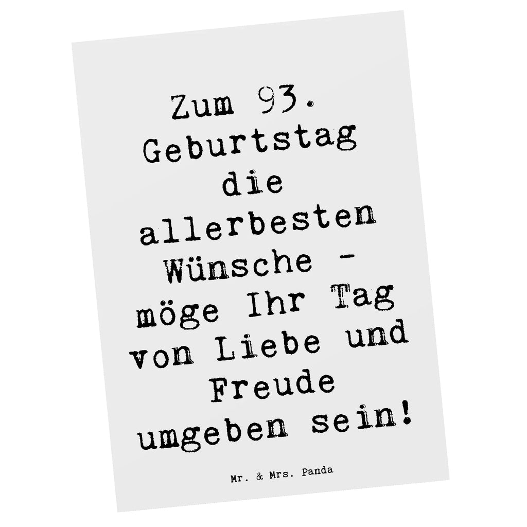 Postcard Saying Zum 93. Geburtstag die allerbesten Wünsche - möge Ihr Tag von Liebe und Freude umgeben sein! Dankeskarte, Ansichtskarten, Ansichtskarte, Einladung, Karte, Einladungskarte, Grußkarte, Postkarte, Einladung Geburtstag, Einladungskarten Geburtstag, Geburtstagskarte, Geschenkkarte, Geburtstag, Geburtstagsgeschenk, Geschenk