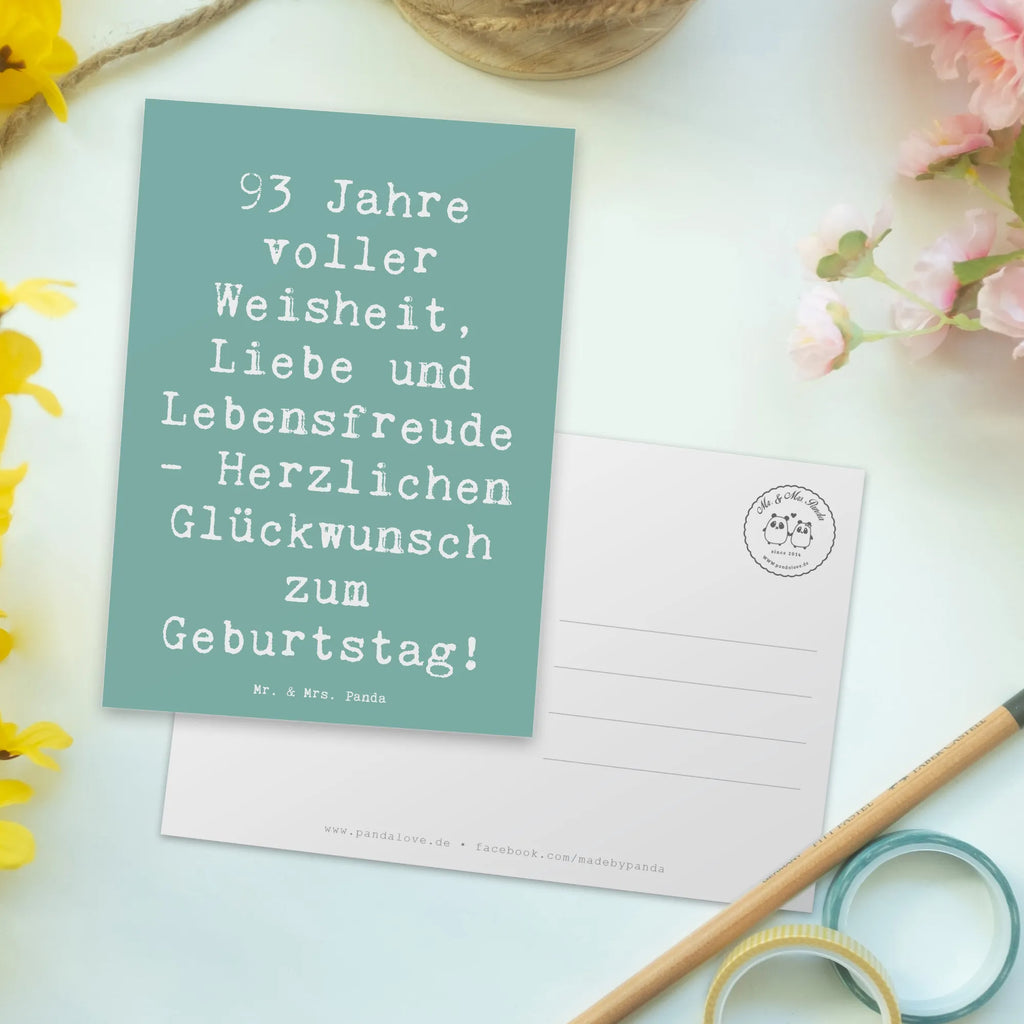 Postcard Saying 93 Jahre voller Weisheit, Liebe und Lebensfreude - Herzlichen Glückwunsch zum Geburtstag! Ansichtskarte, Geburtstagskarte, Karte, Ansichtskarten, Einladung, Dankeskarte, Postkarte, Einladung Geburtstag, Einladungskarten Geburtstag, Geschenkkarte, Einladungskarte, Grußkarte, Geburtstag, Geburtstagsgeschenk, Geschenk