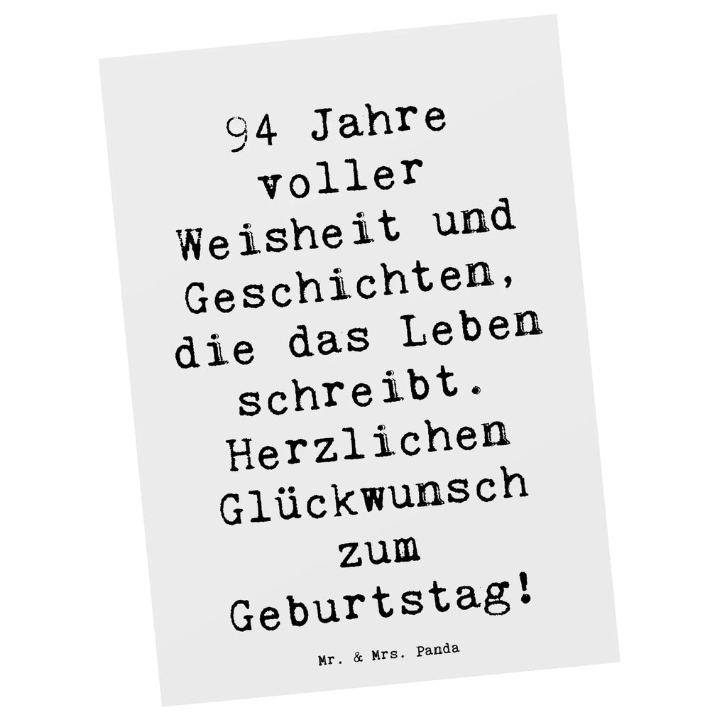 Postcard Saying 94 Jahre voller Weisheit und Geschichten, die das Leben schreibt. Herzlichen Glückwunsch zum Geburtstag! Geschenkkarte, Einladungskarten Geburtstag, Geburtstagskarte, Einladungskarte, Karte, Einladung Geburtstag, Einladung, Dankeskarte, Grußkarte, Ansichtskarten, Postkarte, Ansichtskarte, Geburtstag, Geburtstagsgeschenk, Geschenk