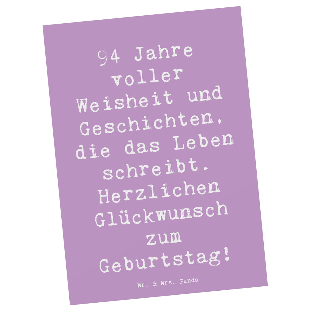 Postcard Saying 94 Jahre voller Weisheit und Geschichten, die das Leben schreibt. Herzlichen Glückwunsch zum Geburtstag! Geschenkkarte, Einladungskarten Geburtstag, Geburtstagskarte, Einladungskarte, Karte, Einladung Geburtstag, Einladung, Dankeskarte, Grußkarte, Ansichtskarten, Postkarte, Ansichtskarte, Geburtstag, Geburtstagsgeschenk, Geschenk