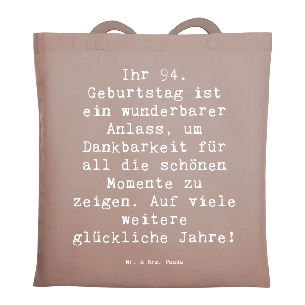 Tragetasche Spruch 94. Geburtstag Beuteltasche, Beutel, Einkaufstasche, Jutebeutel, Stoffbeutel, Tasche, Shopper, Umhängetasche, Strandtasche, Schultertasche, Stofftasche, Tragetasche, Badetasche, Jutetasche, Einkaufstüte, Laptoptasche, Geburtstag, Geburtstagsgeschenk, Geschenk