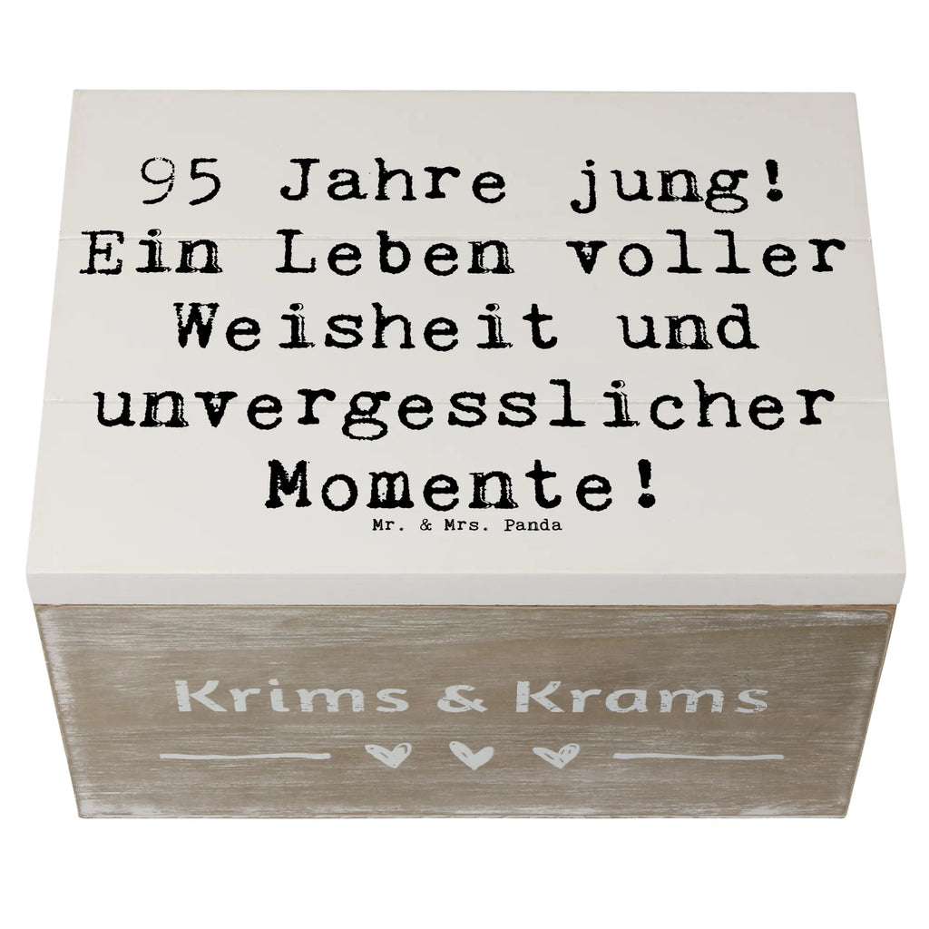 Holzkiste Spruch 95. Geburtstag Weisheit XXL, Kiste, Geschenkbox, Holzkiste, Erinnerungsbox, Geschenkdose, Truhe, Aufbewahrungsbox, Dekokiste, Schatulle, Schatzkiste, Erinnerungskiste, Geburtstag, Geburtstagsgeschenk, Geschenk