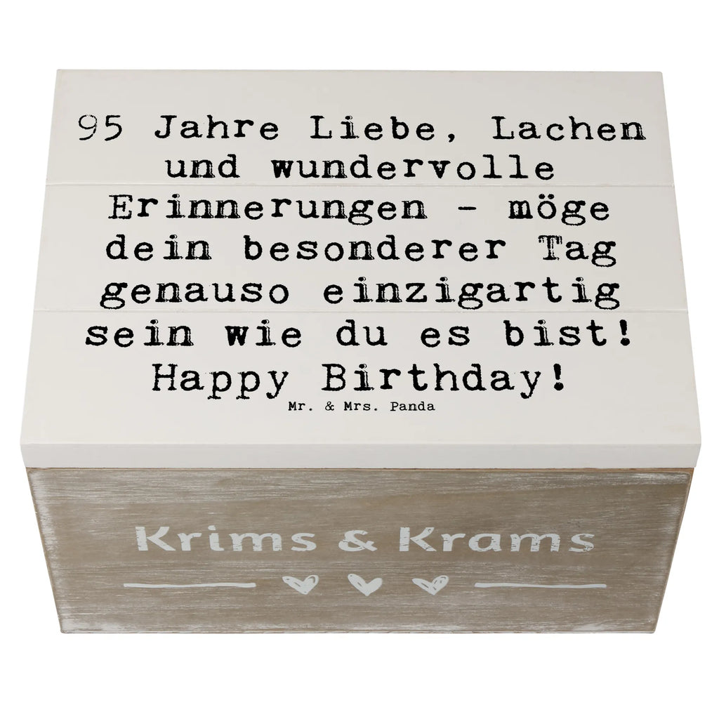 Holzkiste Spruch 95. Geburtstag Geschenkbox, Geschenkdose, Holzkiste, Schatulle, XXL, Dekokiste, Truhe, Erinnerungskiste, Aufbewahrungsbox, Kiste, Erinnerungsbox, Schatzkiste, Geburtstag, Geburtstagsgeschenk, Geschenk