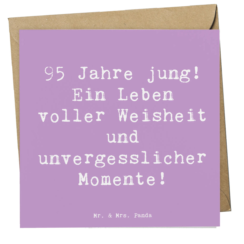 Deluxe Card Saying 95 Jahre jung! Ein Leben voller Weisheit und unvergesslicher Momente! Geburtstagskarte, Grußkarte, Hochwertige Grußkarte, Hochzeitskarte, Karte, Klappkarte, Einladungskarte, Glückwunschkarte, Hochwertige Klappkarte, Geburtstag, Geburtstagsgeschenk, Geschenk