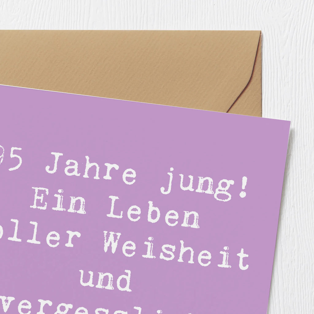 Deluxe Card Saying 95 Jahre jung! Ein Leben voller Weisheit und unvergesslicher Momente! Geburtstagskarte, Grußkarte, Hochwertige Grußkarte, Hochzeitskarte, Karte, Klappkarte, Einladungskarte, Glückwunschkarte, Hochwertige Klappkarte, Geburtstag, Geburtstagsgeschenk, Geschenk