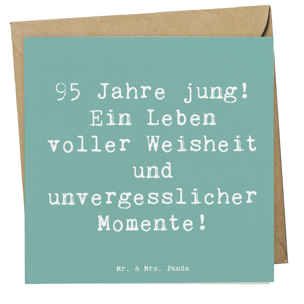 Deluxe Card Saying 95 Jahre jung! Ein Leben voller Weisheit und unvergesslicher Momente! Geburtstagskarte, Grußkarte, Hochwertige Grußkarte, Hochzeitskarte, Karte, Klappkarte, Einladungskarte, Glückwunschkarte, Hochwertige Klappkarte, Geburtstag, Geburtstagsgeschenk, Geschenk