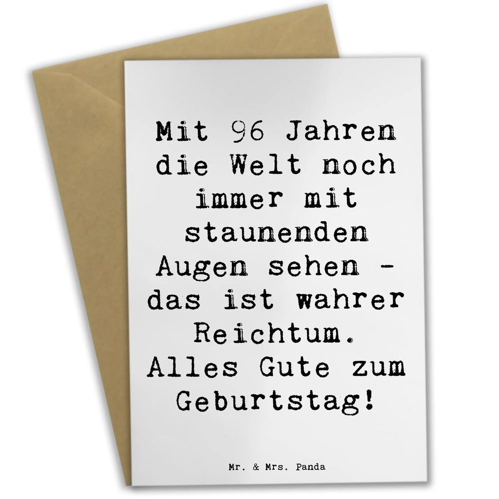 Grußkarte Spruch 96. Geburtstag Freude Glückwunschkarte, Hochzeitskarte, Geburtstagskarte, Einladungskarte, Ansichtskarten, Grußkarte, Karte, Klappkarte, Geburtstag, Geburtstagsgeschenk, Geschenk