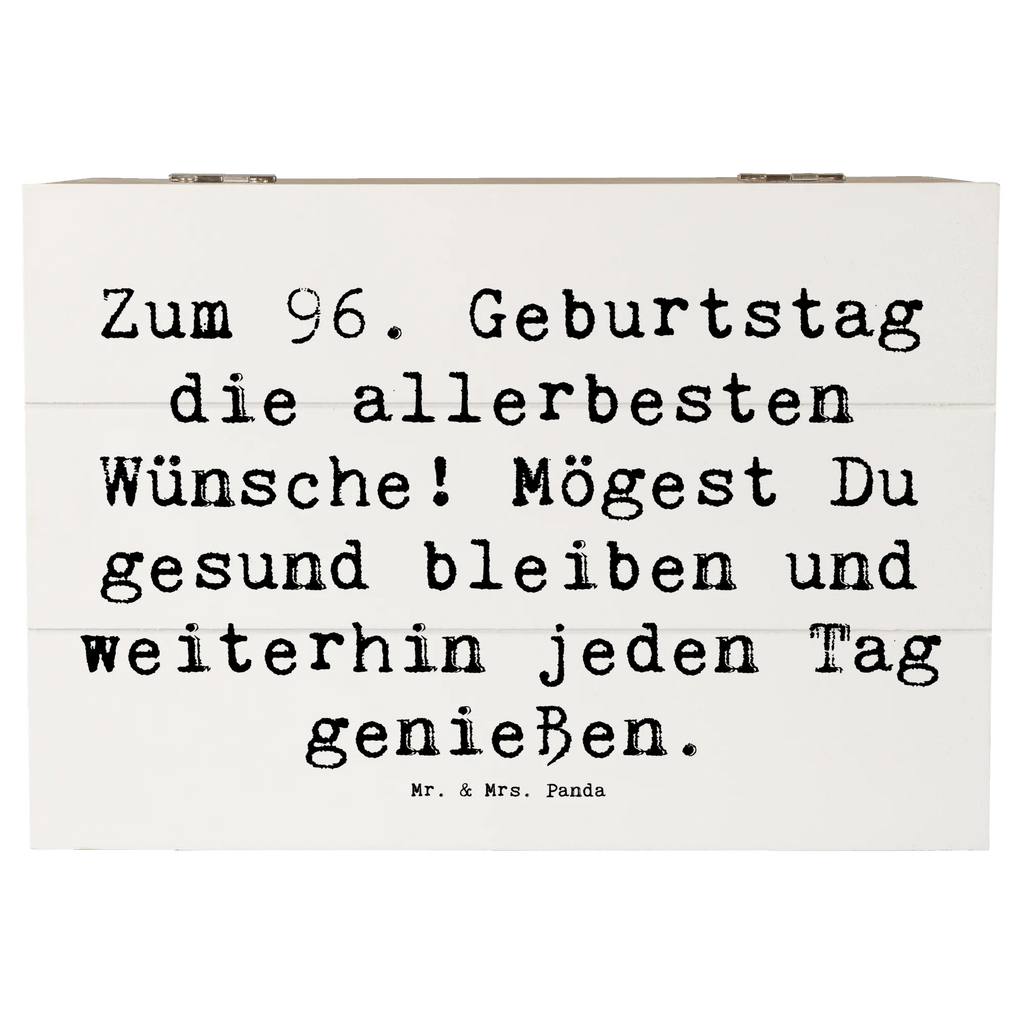 Holzkiste Spruch 96. Geburtstag Schatulle, Geschenkbox, Kiste, Aufbewahrungsbox, Geschenkdose, Holzkiste, Schatzkiste, Truhe, Erinnerungskiste, Dekokiste, Erinnerungsbox, XXL, Geburtstag, Geburtstagsgeschenk, Geschenk