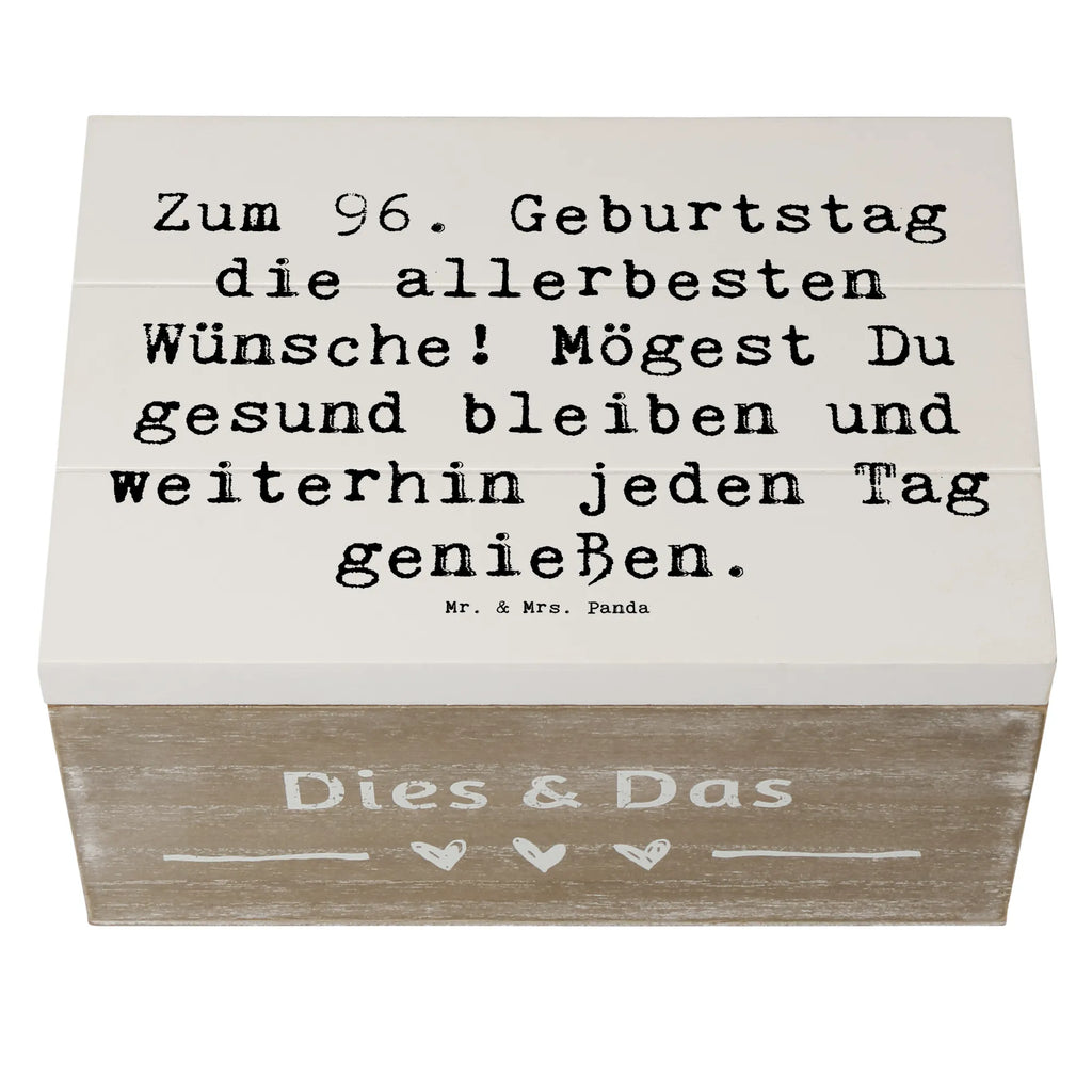 Holzkiste Spruch 96. Geburtstag Schatulle, Geschenkbox, Kiste, Aufbewahrungsbox, Geschenkdose, Holzkiste, Schatzkiste, Truhe, Erinnerungskiste, Dekokiste, Erinnerungsbox, XXL, Geburtstag, Geburtstagsgeschenk, Geschenk