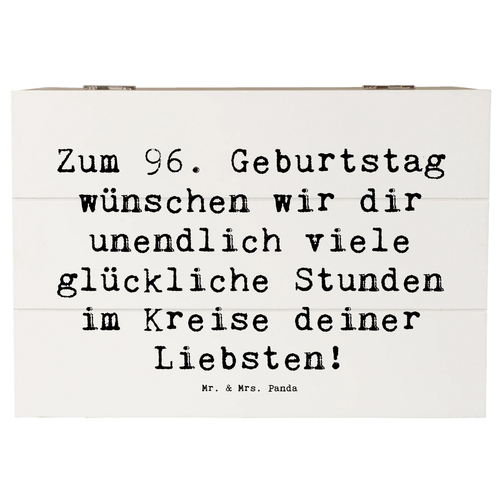 Holzkiste Spruch 96. Geburtstag Freude Erinnerungskiste, Geschenkbox, Schatulle, Dekokiste, Schatzkiste, Truhe, Kiste, Erinnerungsbox, Holzkiste, XXL, Aufbewahrungsbox, Geschenkdose, Geburtstag, Geburtstagsgeschenk, Geschenk