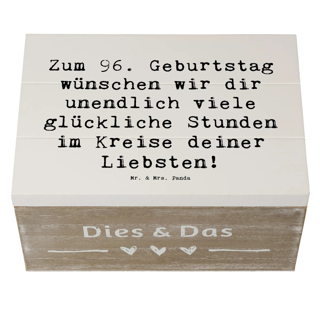 Holzkiste Spruch 96. Geburtstag Freude Erinnerungskiste, Geschenkbox, Schatulle, Dekokiste, Schatzkiste, Truhe, Kiste, Erinnerungsbox, Holzkiste, XXL, Aufbewahrungsbox, Geschenkdose, Geburtstag, Geburtstagsgeschenk, Geschenk