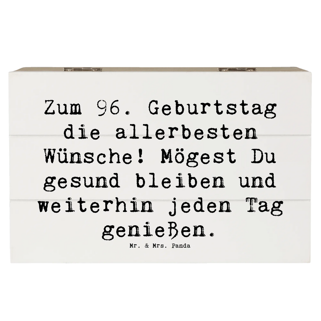 Holzkiste Spruch 96. Geburtstag Schatulle, Geschenkbox, Kiste, Aufbewahrungsbox, Geschenkdose, Holzkiste, Schatzkiste, Truhe, Erinnerungskiste, Dekokiste, Erinnerungsbox, XXL, Geburtstag, Geburtstagsgeschenk, Geschenk