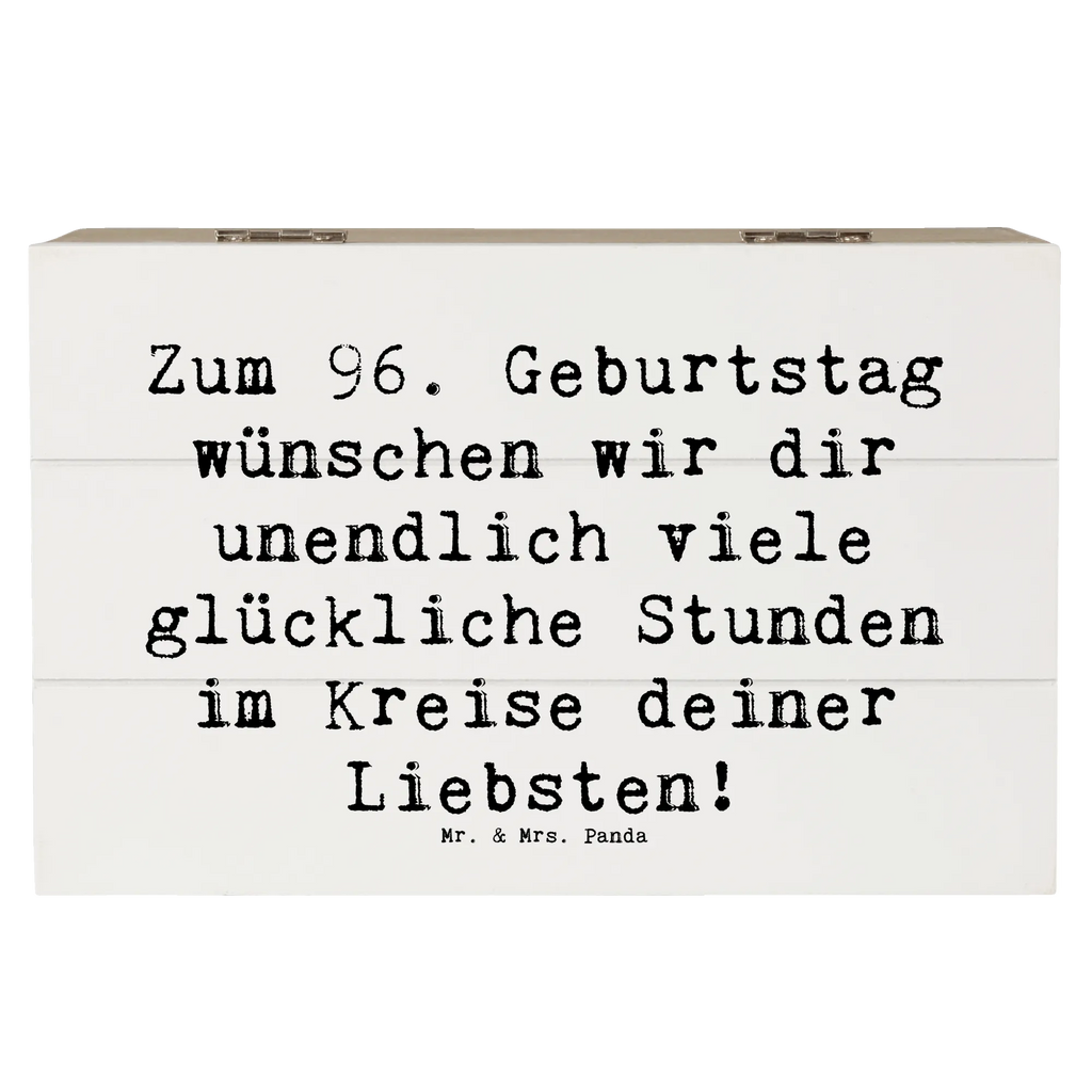 Holzkiste Spruch 96. Geburtstag Freude Erinnerungskiste, Geschenkbox, Schatulle, Dekokiste, Schatzkiste, Truhe, Kiste, Erinnerungsbox, Holzkiste, XXL, Aufbewahrungsbox, Geschenkdose, Geburtstag, Geburtstagsgeschenk, Geschenk