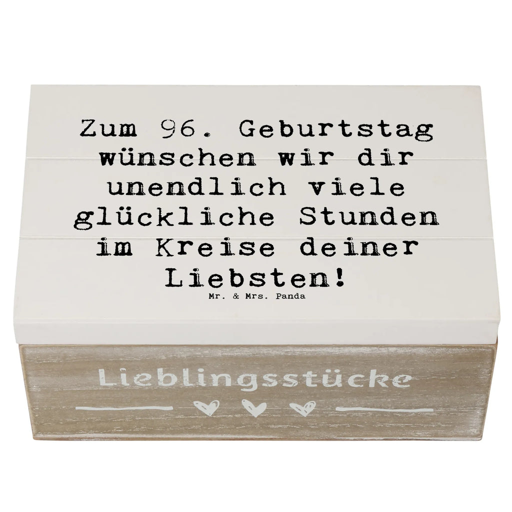 Holzkiste Spruch 96. Geburtstag Freude Erinnerungskiste, Geschenkbox, Schatulle, Dekokiste, Schatzkiste, Truhe, Kiste, Erinnerungsbox, Holzkiste, XXL, Aufbewahrungsbox, Geschenkdose, Geburtstag, Geburtstagsgeschenk, Geschenk
