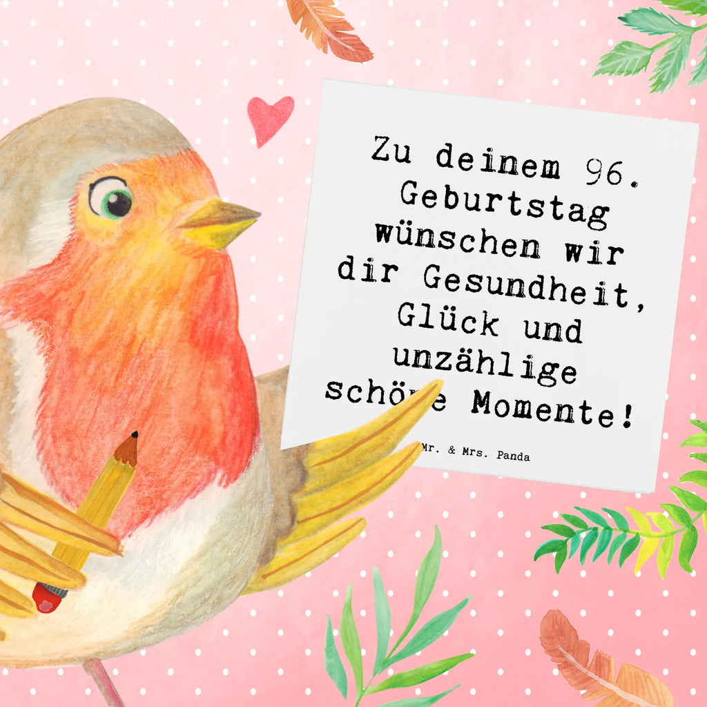 Deluxe Karte Spruch 96. Geburtstag Einladungskarte, Klappkarte, Hochzeitskarte, Hochwertige Klappkarte, Geburtstagskarte, Karte, Hochwertige Grußkarte, Glückwunschkarte, Grußkarte, Geburtstag, Geburtstagsgeschenk, Geschenk