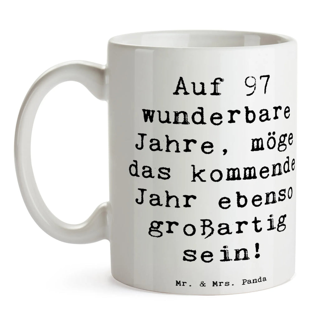 Tasse 97. Geburtstag Porzellantasse, Kaffeetasse, Tasse, Bürotasse, Keramiktasse, Tasse mit Zitaten, Teetasse, Geschenktasse, Tasse mit Motiven, Geburtstag, Geburtstagsgeschenk, Geschenk