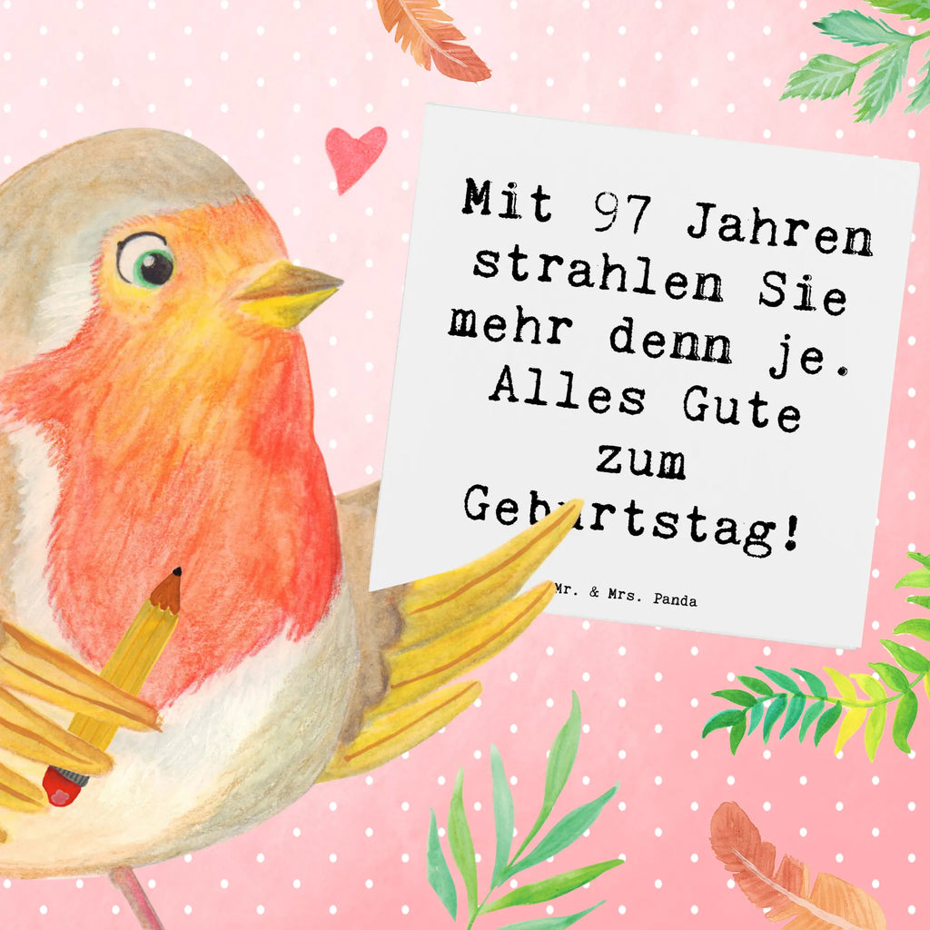 Deluxe Karte Spruch 97. Geburtstag Strahlen Einladungskarte, Hochwertige Klappkarte, Grußkarte, Glückwunschkarte, Hochwertige Grußkarte, Karte, Klappkarte, Hochzeitskarte, Geburtstagskarte, Geburtstag, Geburtstagsgeschenk, Geschenk