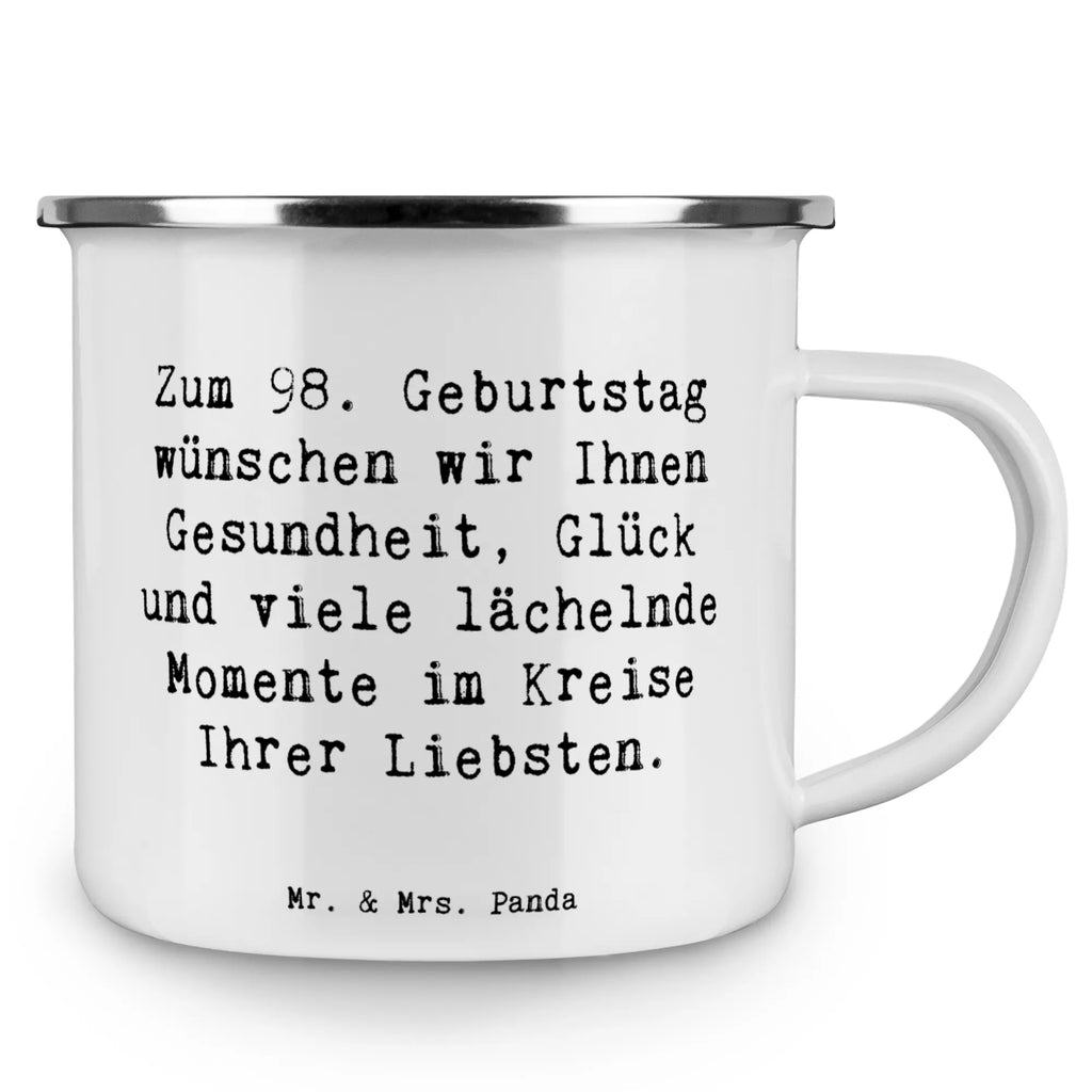 Enamel camping mug Saying Zum 98. Geburtstag wünschen wir Ihnen Gesundheit, Glück und viele lächelnde Momente im Kreise Ihrer Liebsten. Campingtassen, Edelstahl Trinkbecher, Emaille Tasse, Campingbecher, Blechtasse Outdoor, Emaille Becher, Kaffee Blechtasse, Tasse Camping, Camping Tasse Metall, Camping Tassen Emaille, Metall Tasse, Camping Tasse Emaille, Blechtasse, Outdoor Tasse, Trinkbecher, Tasse Emaille, Emaille Trinkbecher, Emaille Tassen, Emaille Becher Camping, Emaille Tasse Camping, Emaille Campingbecher, Metalltasse, Campingtasse, Camping Becher Edelstahl, Outdoor Becher, Camping Tassen, Metalltasse für Camping, Blechtassen, Camping Becher, Emailletasse, Geburtstag, Geburtstagsgeschenk, Geschenk
