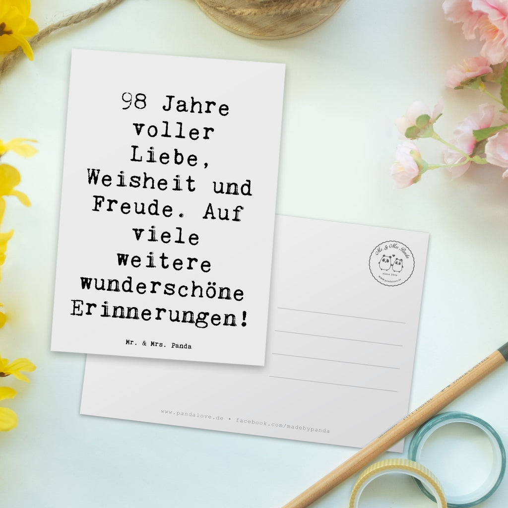 Postkarte Spruch 98. Geburtstag Freude Einladungskarte, Geschenkkarte, Ansichtskarten, Einladung, Einladungskarten Geburtstag, Ansichtskarte, Grußkarte, Postkarte, Karte, Dankeskarte, Einladung Geburtstag, Geburtstagskarte, Geburtstag, Geburtstagsgeschenk, Geschenk