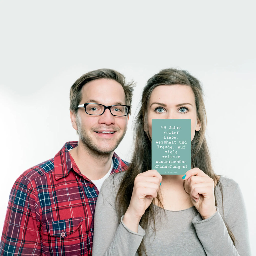 Postkarte Spruch 98. Geburtstag Freude Einladungskarte, Geschenkkarte, Ansichtskarten, Einladung, Einladungskarten Geburtstag, Ansichtskarte, Grußkarte, Postkarte, Karte, Dankeskarte, Einladung Geburtstag, Geburtstagskarte, Geburtstag, Geburtstagsgeschenk, Geschenk