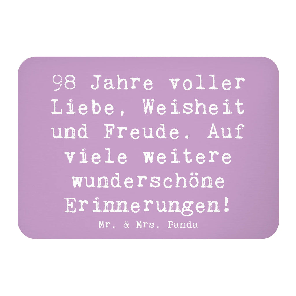 Magnet Saying 98 Jahre voller Liebe, Weisheit und Freude. Auf viele weitere wunderschöne Erinnerungen! Dekomagnet, Motivmagnete, Kühlschrankmagnet, Souvenir Magnet, Notiz Magnet, Whiteboard Magnet, Kühlschrank Dekoration, Pinnwandmagnet, Geburtstag, Geburtstagsgeschenk, Geschenk