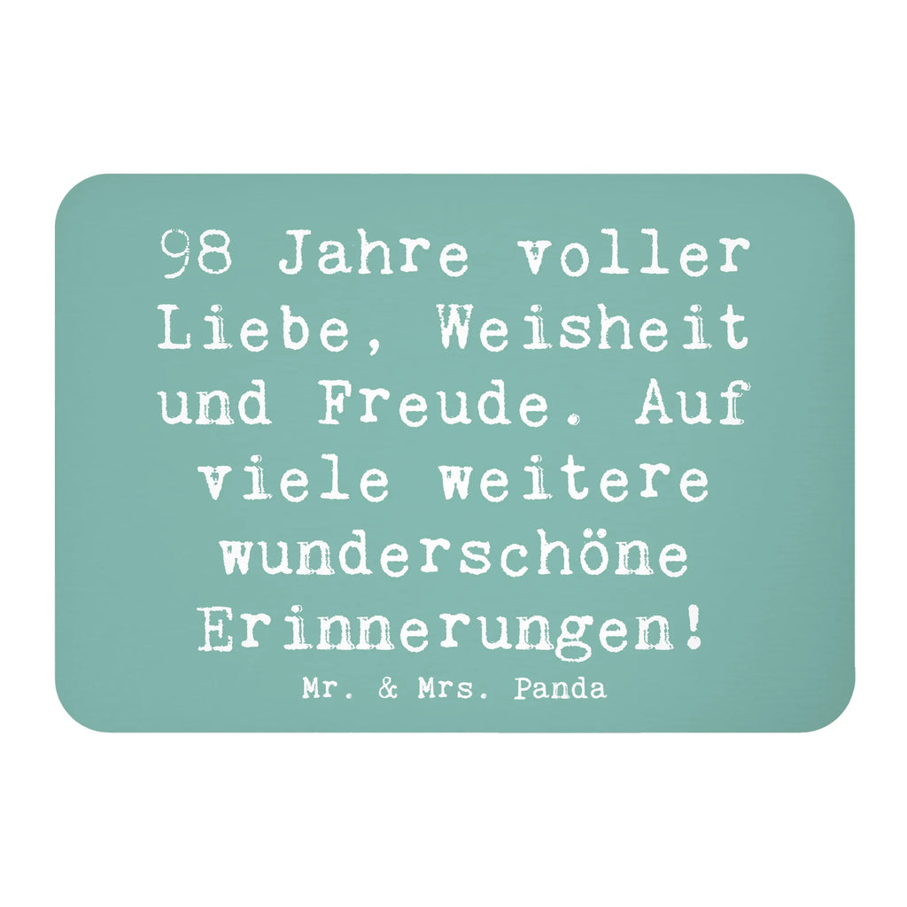 Magnet Saying 98 Jahre voller Liebe, Weisheit und Freude. Auf viele weitere wunderschöne Erinnerungen! Dekomagnet, Motivmagnete, Kühlschrankmagnet, Souvenir Magnet, Notiz Magnet, Whiteboard Magnet, Kühlschrank Dekoration, Pinnwandmagnet, Geburtstag, Geburtstagsgeschenk, Geschenk