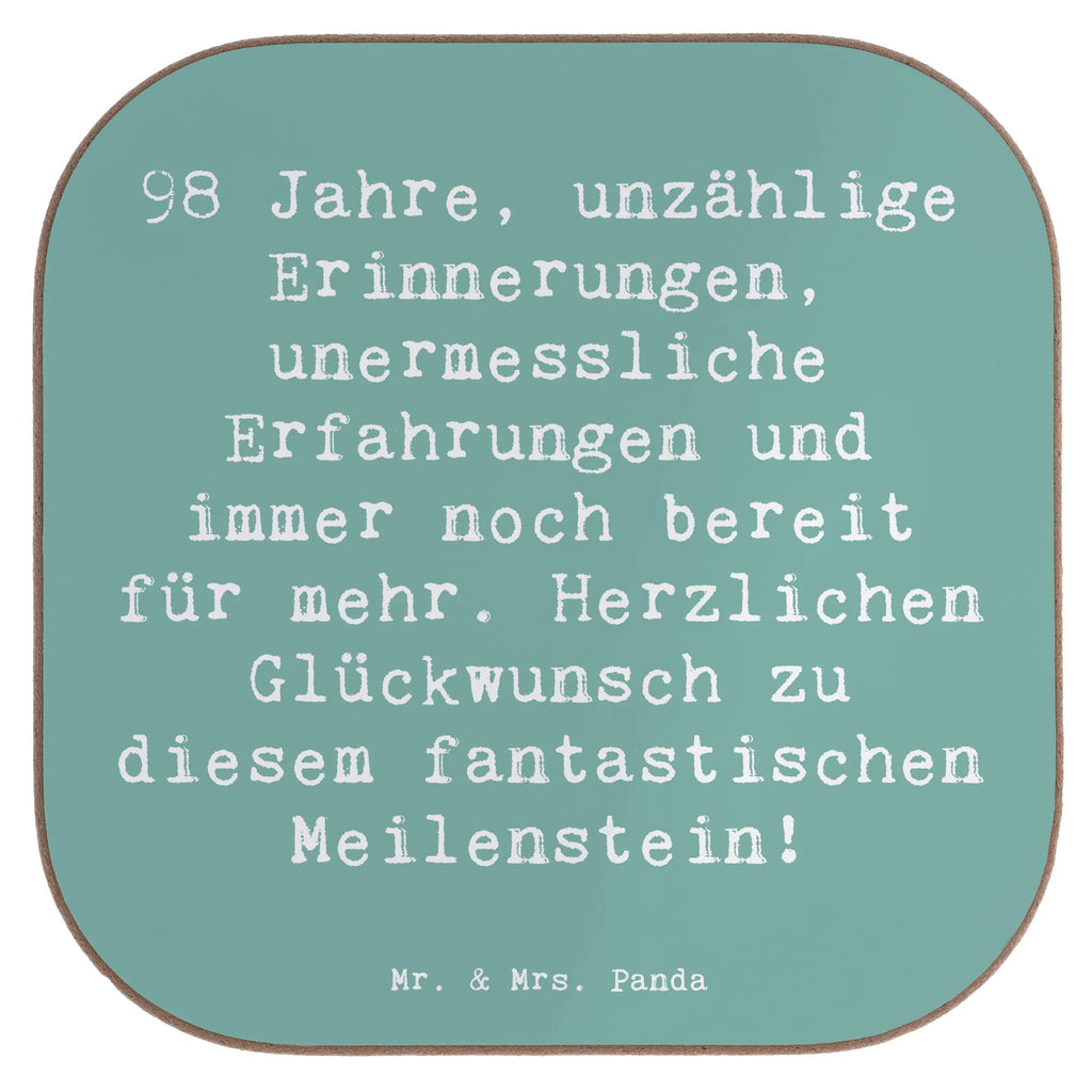 Square coaster Saying 98 Jahre, unzählige Erinnerungen, unermessliche Erfahrungen und immer noch bereit für mehr. Herzlichen Glückwunsch zu diesem fantastischen Meilenstein! Tassen Untersetzer, Getränkeuntersetzer, Holzuntersetzer, Bierdeckel, Glasuntersetzer, Untersetzer, Untersetzer Holz, Korkuntersetzer, Untersetzer Gläser, Untersetzer aus Holz, Untersetzer Design, Untersetzer für Gläser, Geburtstag, Geburtstagsgeschenk, Geschenk