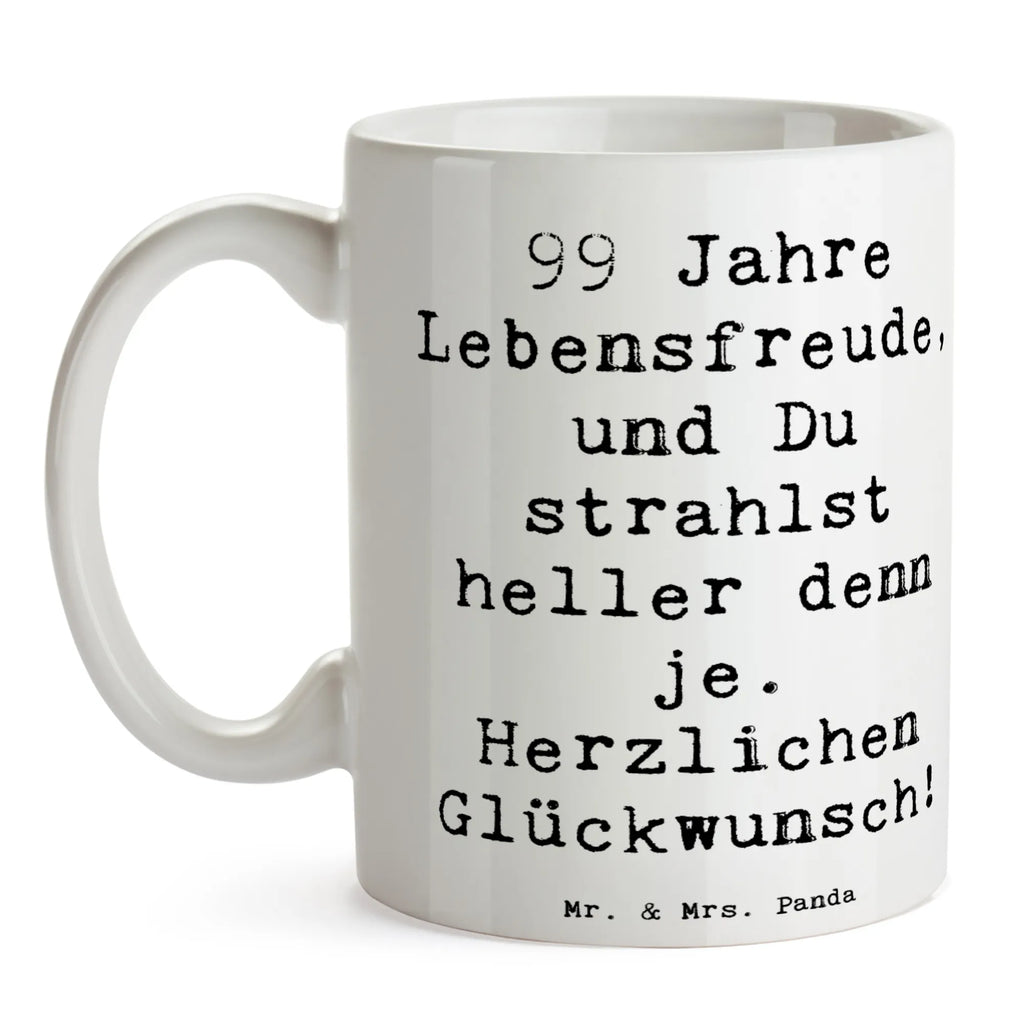 Tasse Spruch 99. Geburtstag Lebensfreude Tasse mit Zitaten, Tasse, Porzellantasse, Teetasse, Kaffeetasse, Bürotasse, Keramiktasse, Geschenktasse, Tasse mit Motiven, Geburtstag, Geburtstagsgeschenk, Geschenk