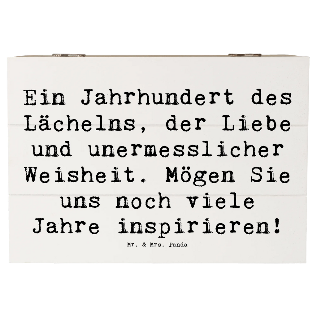 Wooden chest Saying Ein Jahrhundert des Lächelns, der Liebe und unermesslicher Weisheit. Mögen Sie uns noch viele Jahre inspirieren! Truhe, Geschenkbox, Schatulle, Schatzkiste, Geschenkdose, Erinnerungskiste, Kiste, Erinnerungsbox, Dekokiste, XXL, Aufbewahrungsbox, Holzkiste, Geburtstag, Geburtstagsgeschenk, Geschenk