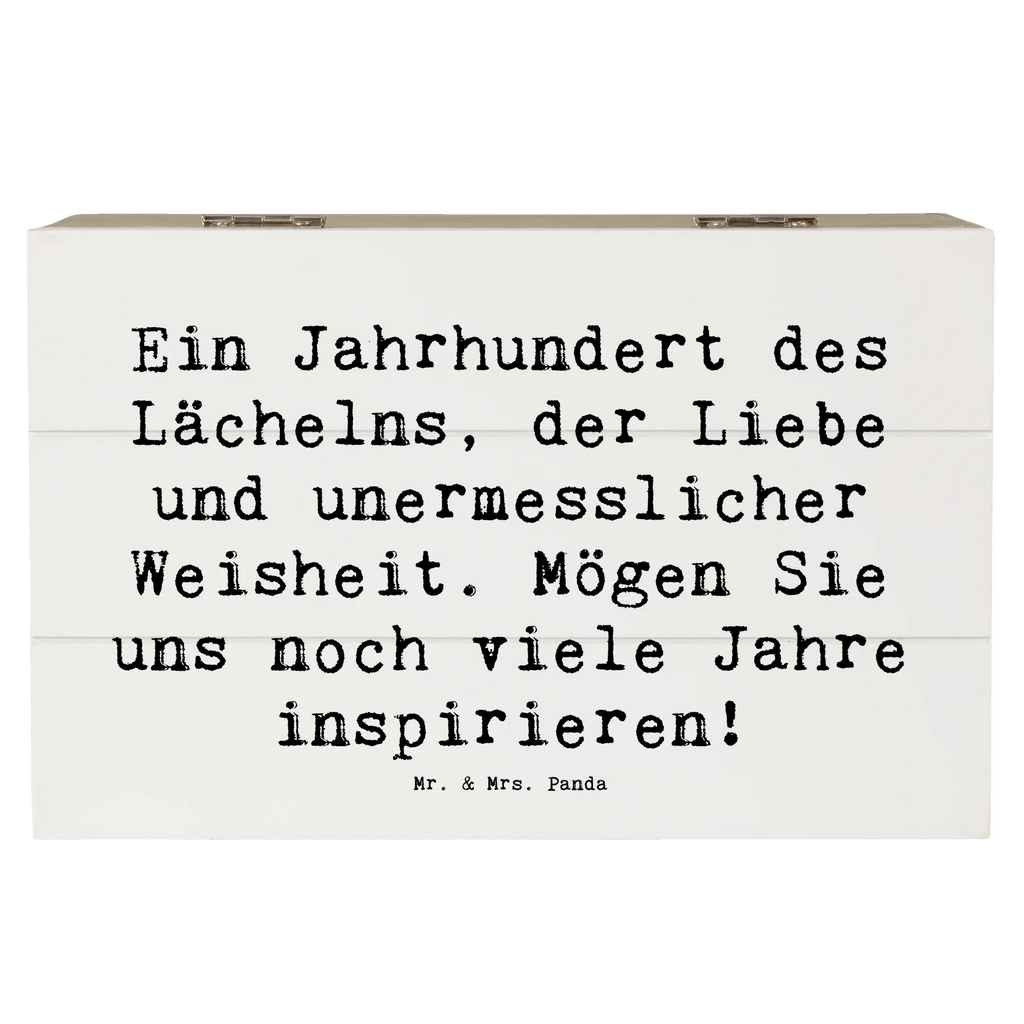 Wooden chest Saying Ein Jahrhundert des Lächelns, der Liebe und unermesslicher Weisheit. Mögen Sie uns noch viele Jahre inspirieren! Truhe, Geschenkbox, Schatulle, Schatzkiste, Geschenkdose, Erinnerungskiste, Kiste, Erinnerungsbox, Dekokiste, XXL, Aufbewahrungsbox, Holzkiste, Geburtstag, Geburtstagsgeschenk, Geschenk