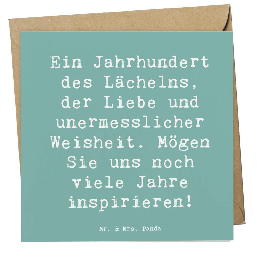 Deluxe Card Saying Ein Jahrhundert des Lächelns, der Liebe und unermesslicher Weisheit. Mögen Sie uns noch viele Jahre inspirieren! Klappkarte, Hochwertige Grußkarte, Einladungskarte, Karte, Hochzeitskarte, Glückwunschkarte, Geburtstagskarte, Grußkarte, Hochwertige Klappkarte, Geburtstag, Geburtstagsgeschenk, Geschenk