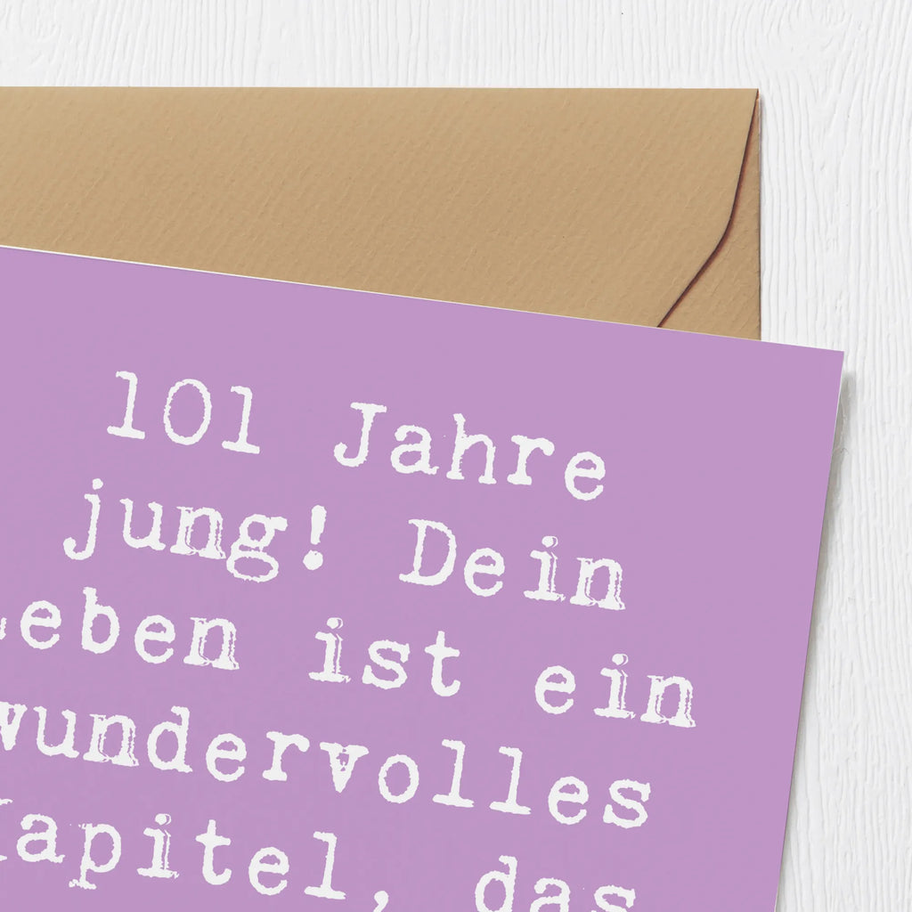 Deluxe Card Saying 101 Jahre jung! Dein Leben ist ein wundervolles Kapitel, das wir alle feiern. Glückwunschkarte, Einladungskarte, Klappkarte, Hochwertige Grußkarte, Geburtstagskarte, Hochwertige Klappkarte, Hochzeitskarte, Karte, Grußkarte, Geburtstag, Geburtstagsgeschenk, Geschenk