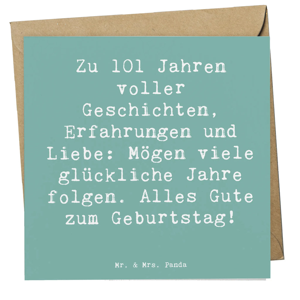 Deluxe Card Saying Zu 101 Jahren voller Geschichten, Erfahrungen und Liebe: Mögen viele glückliche Jahre folgen. Alles Gute zum Geburtstag! Karte, Hochwertige Grußkarte, Hochwertige Klappkarte, Einladungskarte, Geburtstagskarte, Glückwunschkarte, Hochzeitskarte, Grußkarte, Klappkarte, Geburtstag, Geburtstagsgeschenk, Geschenk