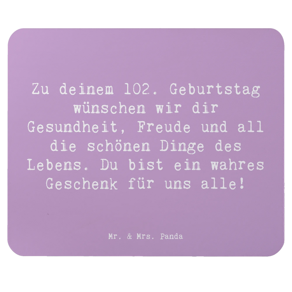 Mouse mat Saying Zu deinem 102. Geburtstag wünschen wir dir Gesundheit, Freude und all die schönen Dinge des Lebens. Du bist ein wahres Geschenk für uns alle! Arbeitszimmer, Einzigartiges Mauspad, Computer zubehör, Mauspad Büro, Mausunterlage, PC Zubehör, Büroausstattung, Mousepad, Designer Mauspad, Mauspad, Geburtstag, Geburtstagsgeschenk, Geschenk
