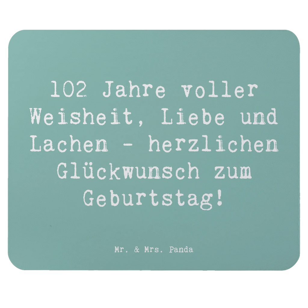 Mouse mat Saying 102 Jahre voller Weisheit, Liebe und Lachen - herzlichen Glückwunsch zum Geburtstag! Mousepad, Mausunterlage, Mauspad Büro, Designer Mauspad, Computer zubehör, PC Zubehör, Einzigartiges Mauspad, Mauspad, Büroausstattung, Arbeitszimmer, Geburtstag, Geburtstagsgeschenk, Geschenk