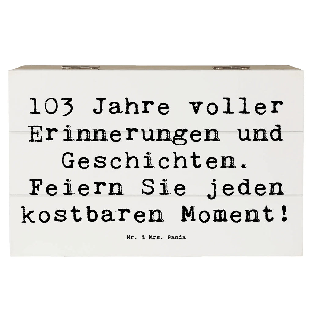 Wooden chest Saying 103 Jahre voller Erinnerungen und Geschichten. Feiern Sie jeden kostbaren Moment! Schatzkiste, Dekokiste, XXL, Erinnerungskiste, Aufbewahrungsbox, Holzkiste, Erinnerungsbox, Geschenkdose, Geschenkbox, Schatulle, Kiste, Truhe, Geburtstag, Geburtstagsgeschenk, Geschenk