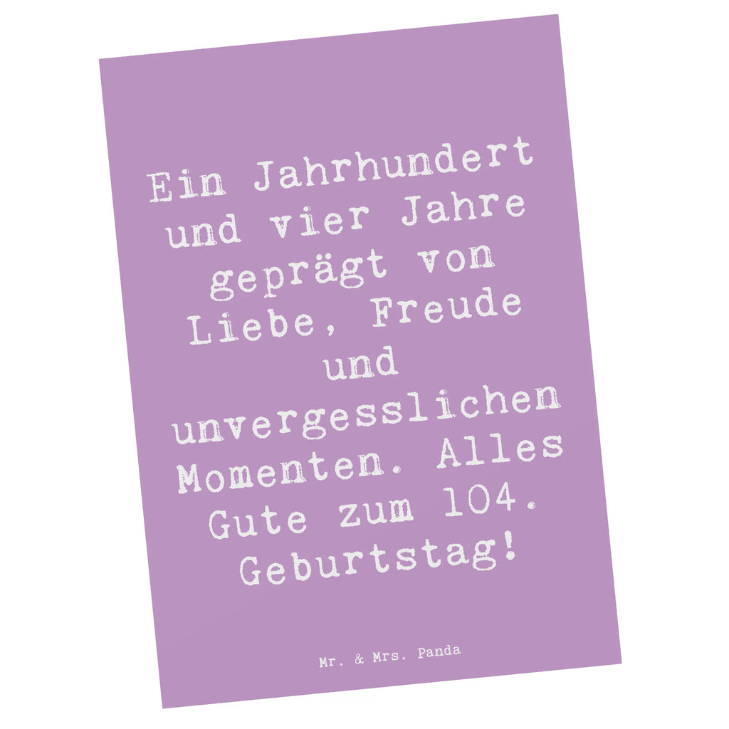 Postcard Saying Ein Jahrhundert und vier Jahre geprägt von Liebe, Freude und unvergesslichen Momenten. Alles Gute zum 104. Geburtstag! Karte, Dankeskarte, Einladungskarte, Einladung, Geburtstagskarte, Einladungskarten Geburtstag, Ansichtskarte, Einladung Geburtstag, Grußkarte, Postkarte, Ansichtskarten, Geschenkkarte, Geburtstag, Geburtstagsgeschenk, Geschenk