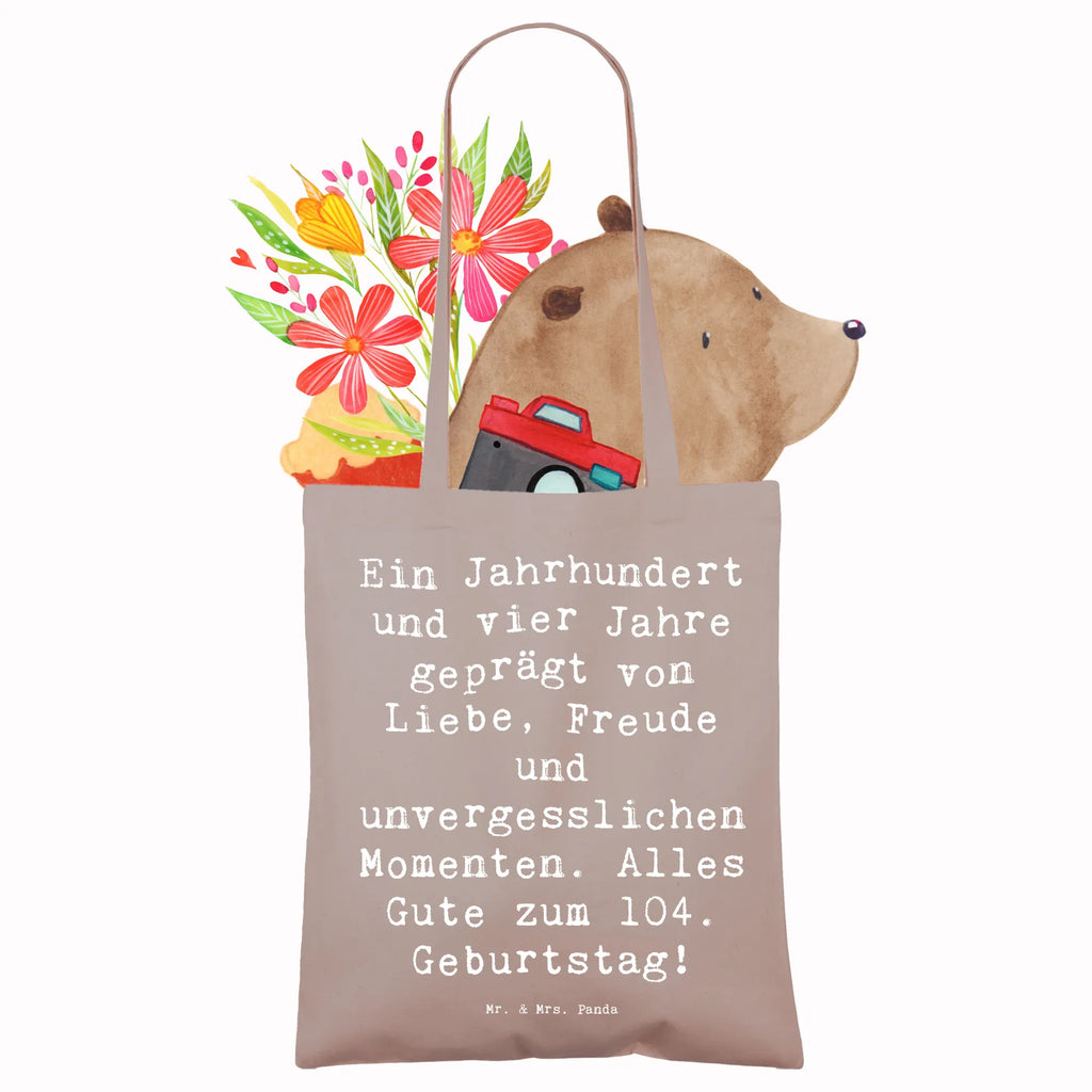 Tragetasche Spruch 104. Geburtstag Beuteltasche, Beutel, Einkaufstasche, Jutebeutel, Stoffbeutel, Tasche, Shopper, Umhängetasche, Strandtasche, Schultertasche, Stofftasche, Tragetasche, Badetasche, Jutetasche, Einkaufstüte, Laptoptasche, Geburtstag, Geburtstagsgeschenk, Geschenk